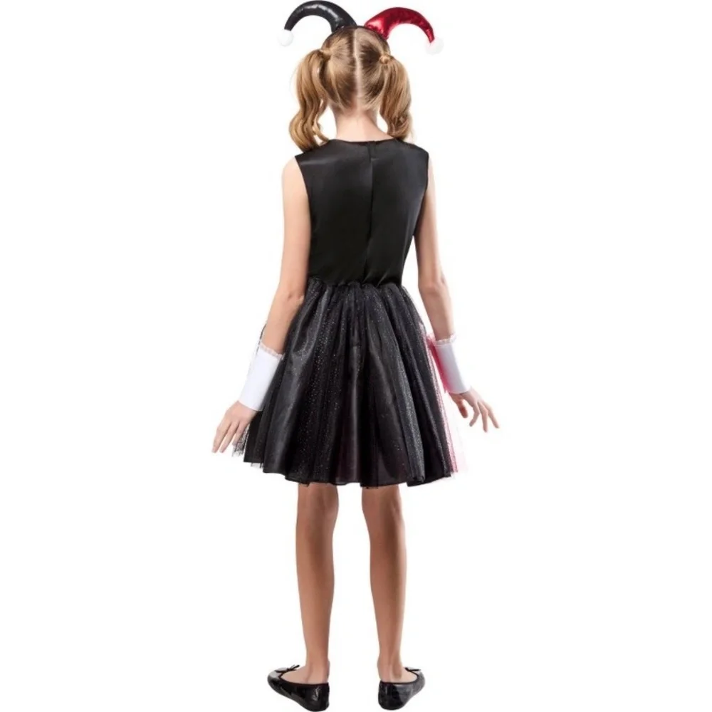 NWT Girls DC Comics HARLEY QUINN Dress Halloween Costume Size Medium 7/8